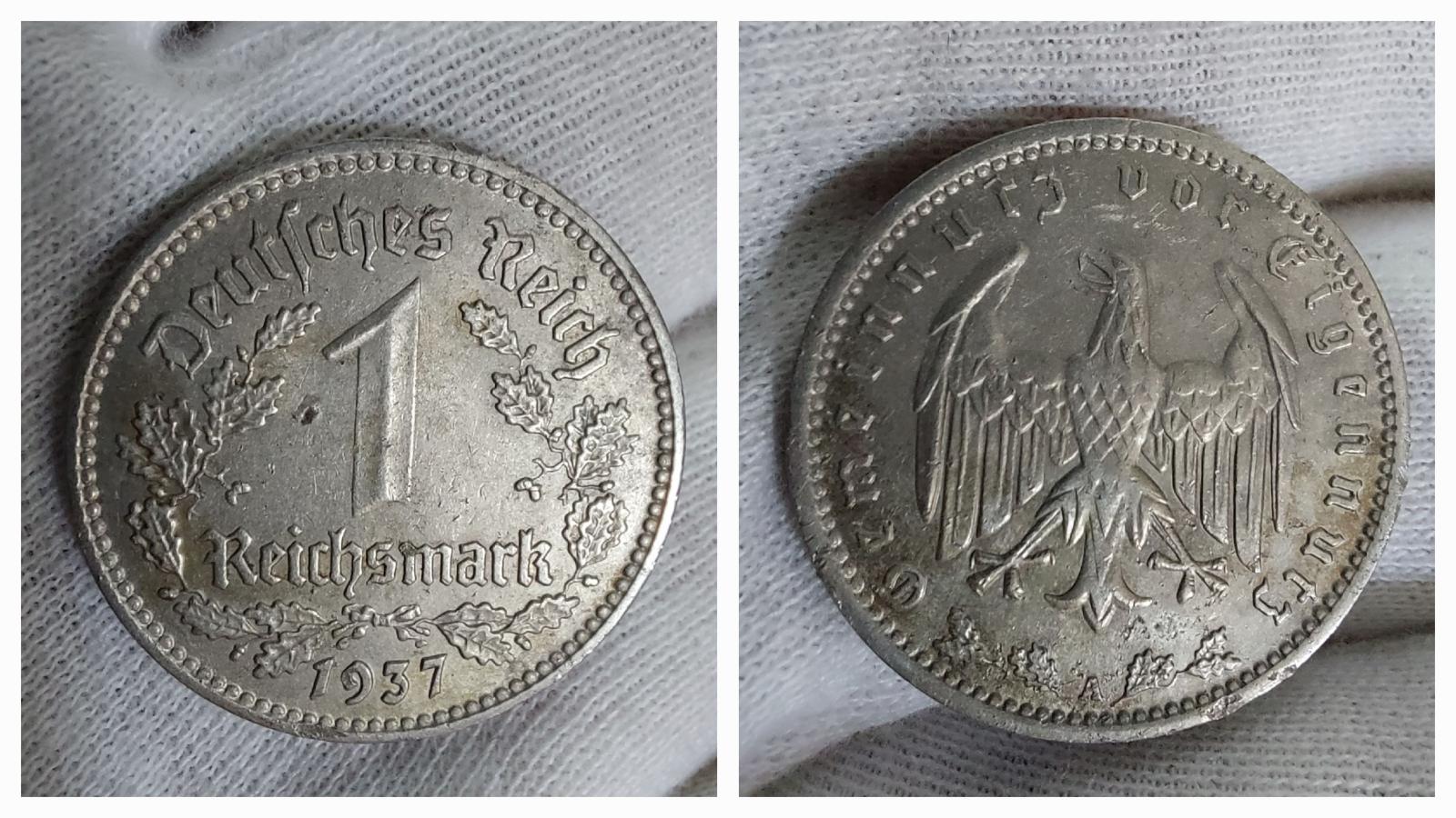♠️ Stará minca - 1 Marka 1937 A Nemecko / 295 - Numizmatika