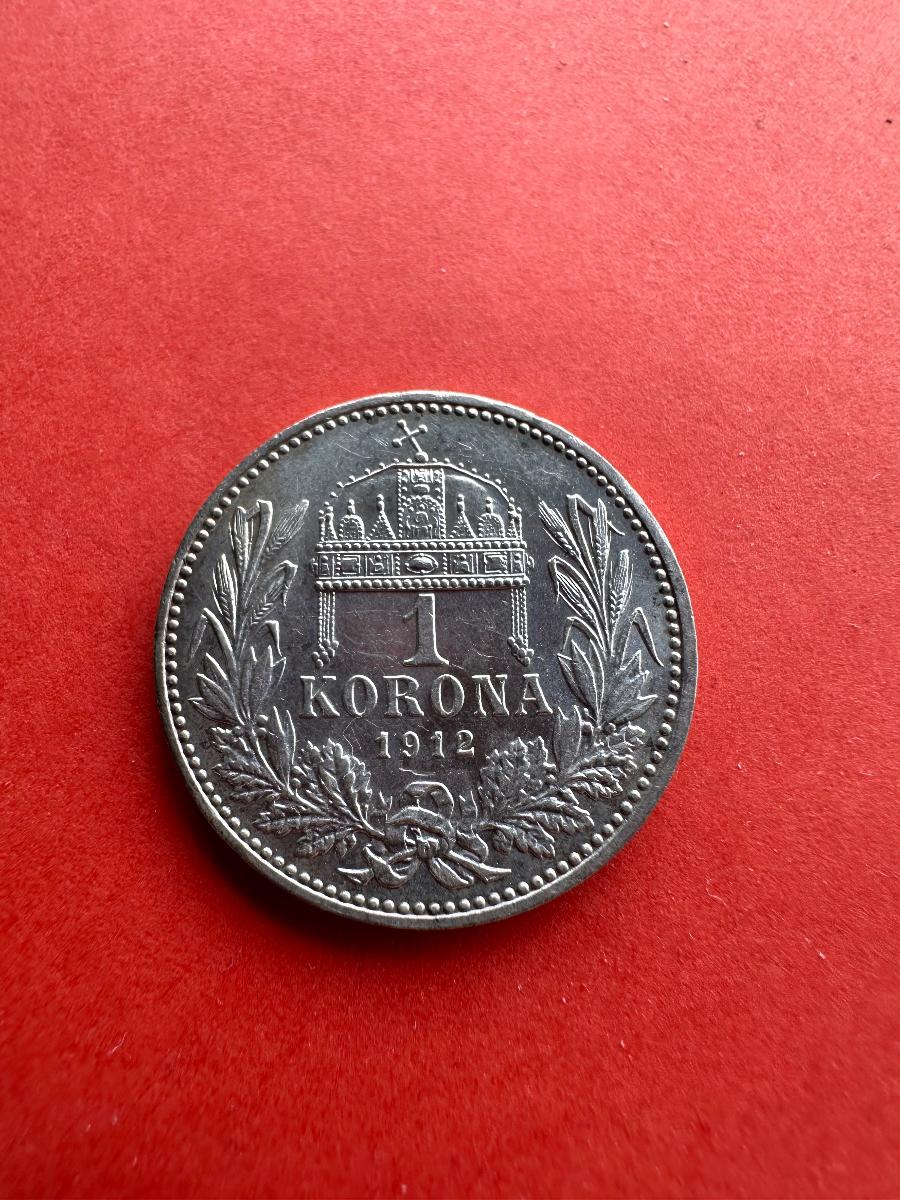 Rakúsko-Uhorsko, 1 koruna, 1912, 1914, K.B., 2ks - Numizmatika