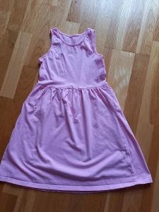 Detské letné bavlnené šaty - ružové - H&M