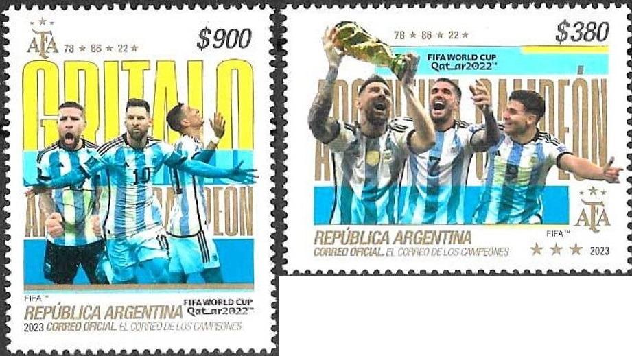 Argentína 2023 Známky ** šport Futbal Majstrovstvá sveta Katar - Známky
