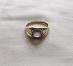 Zlatý prsteň s fialovým kameňom - Starožitné šperky