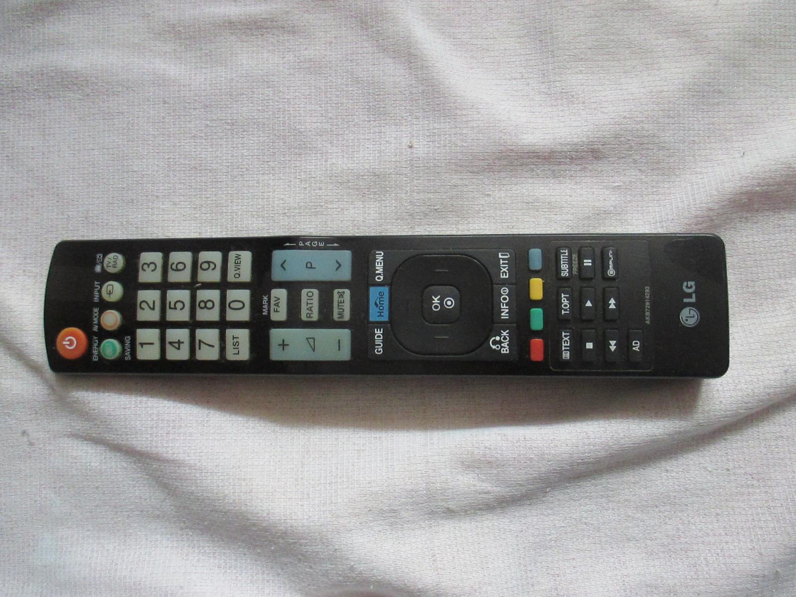 Ponúkam diaľkový ovládač k televízii LG AKB. Plne funkčný. - TV – Televízie