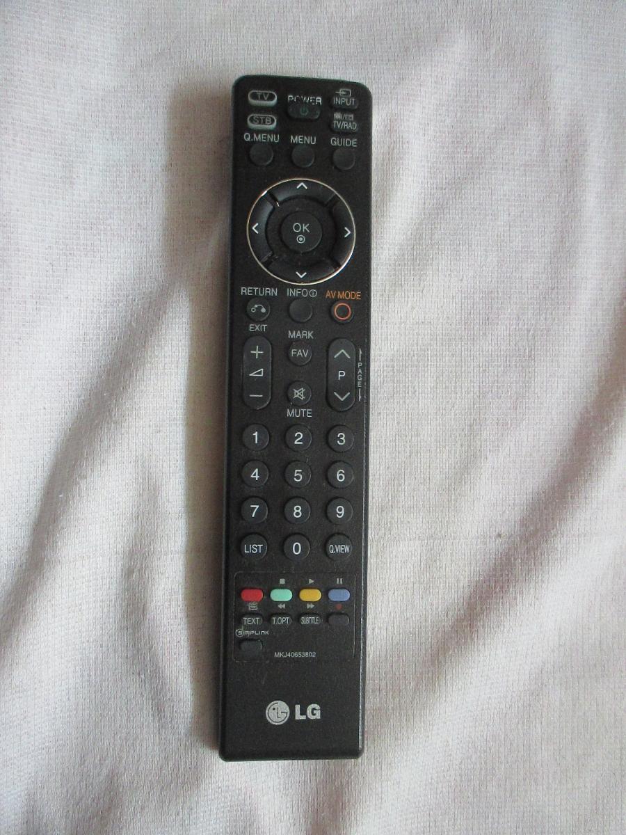 Ponúkam diaľkový ovládač k televízii LG MKJ 408. Plne funkčný. - TV – Televízie
