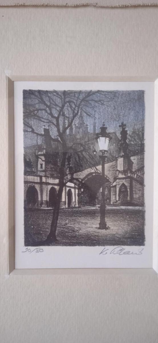 3x obrázok Prahy - pasparta so sklom 23x18 cm - Zariadenia pre dom a záhradu
