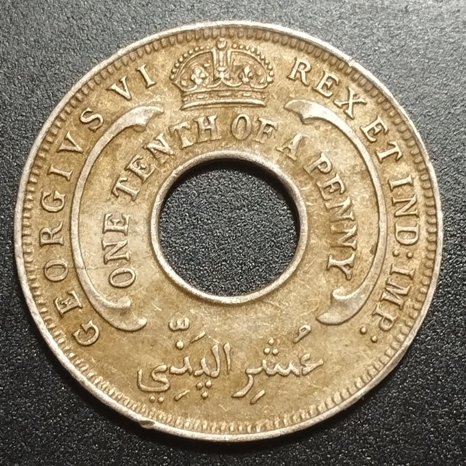 Britská Západná Afrika 1/10 penny 1944 KM# 20 - Zberateľstvo