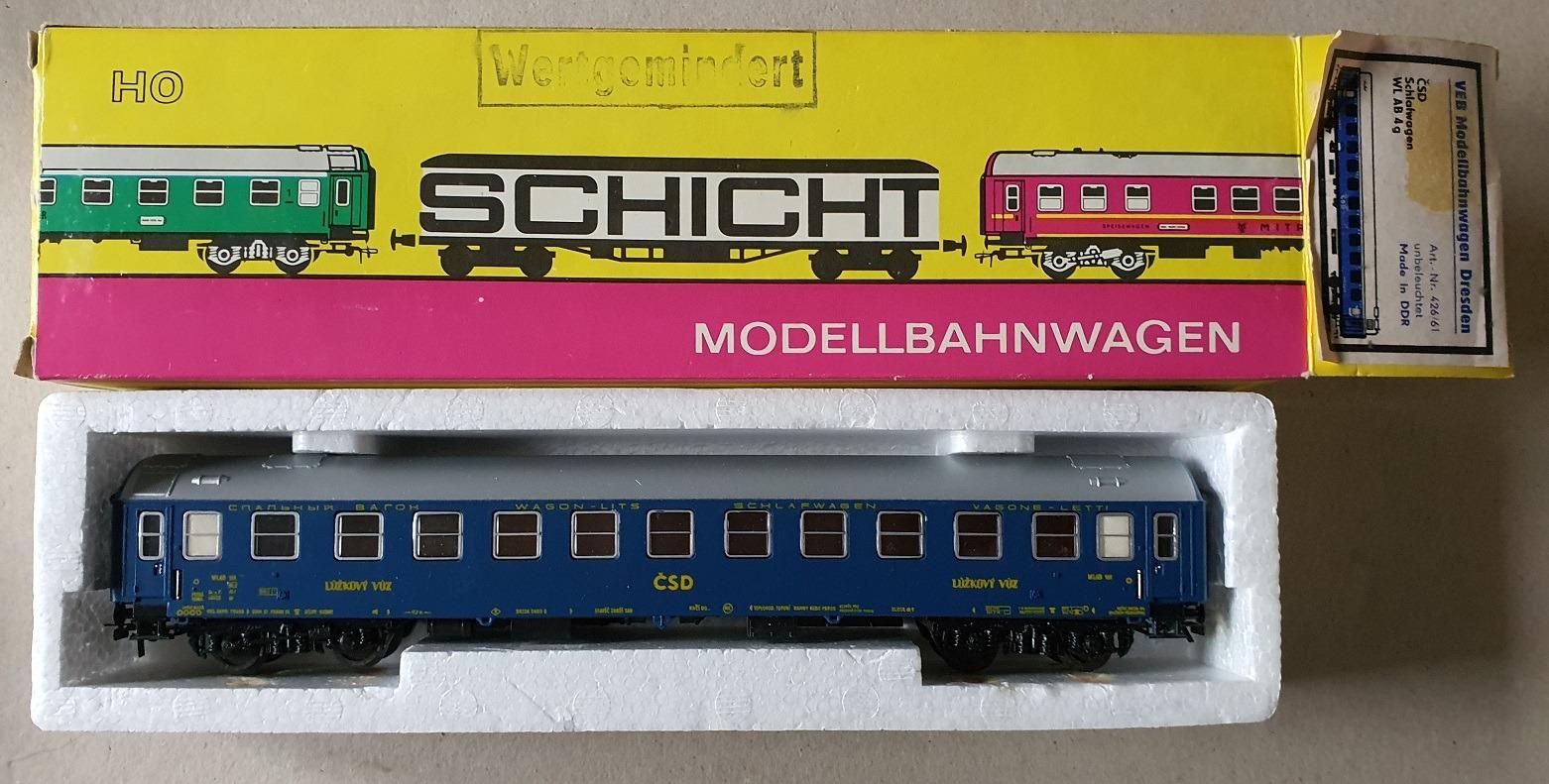 ČSD 4-osý lôžkový vagón spací automobil modrý WLAB SCHICHT vláčiky H0 - Modelové železnice