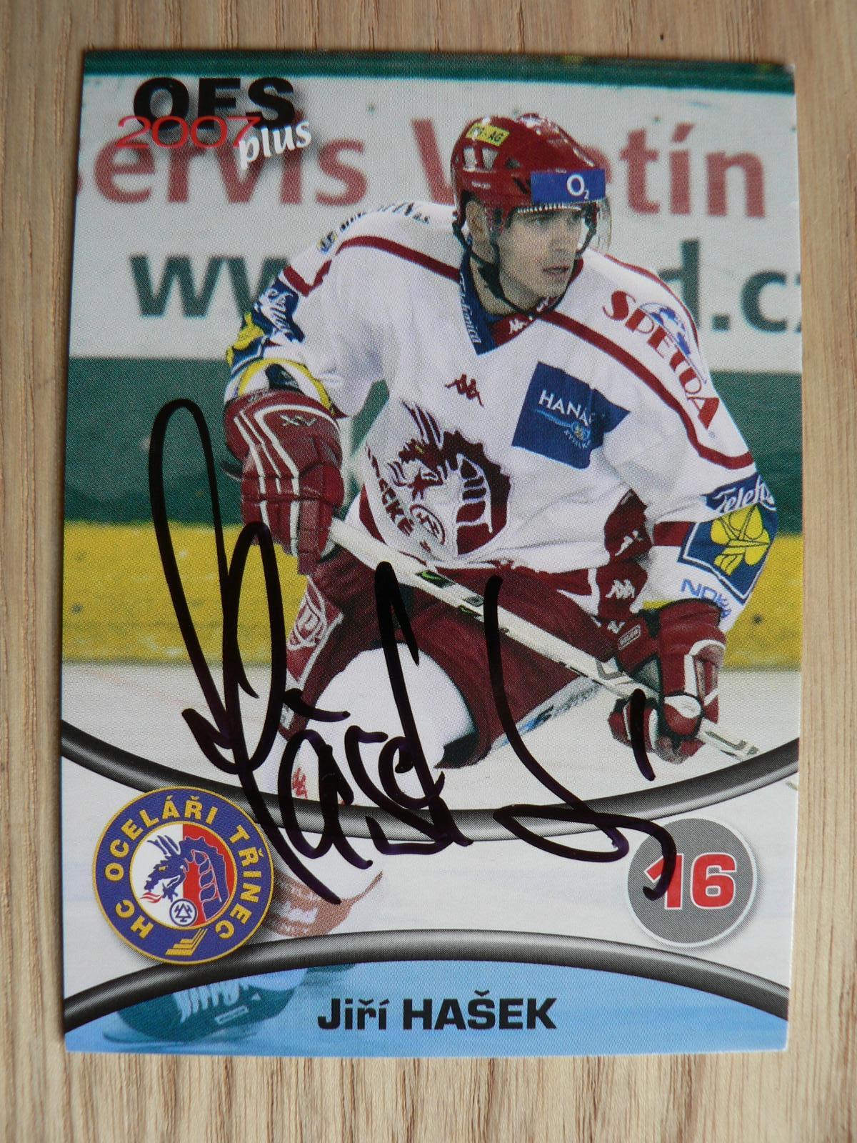 Hašek Jiří - Třinec / OFS 2006-07 (podpísaná) - Hokejové karty