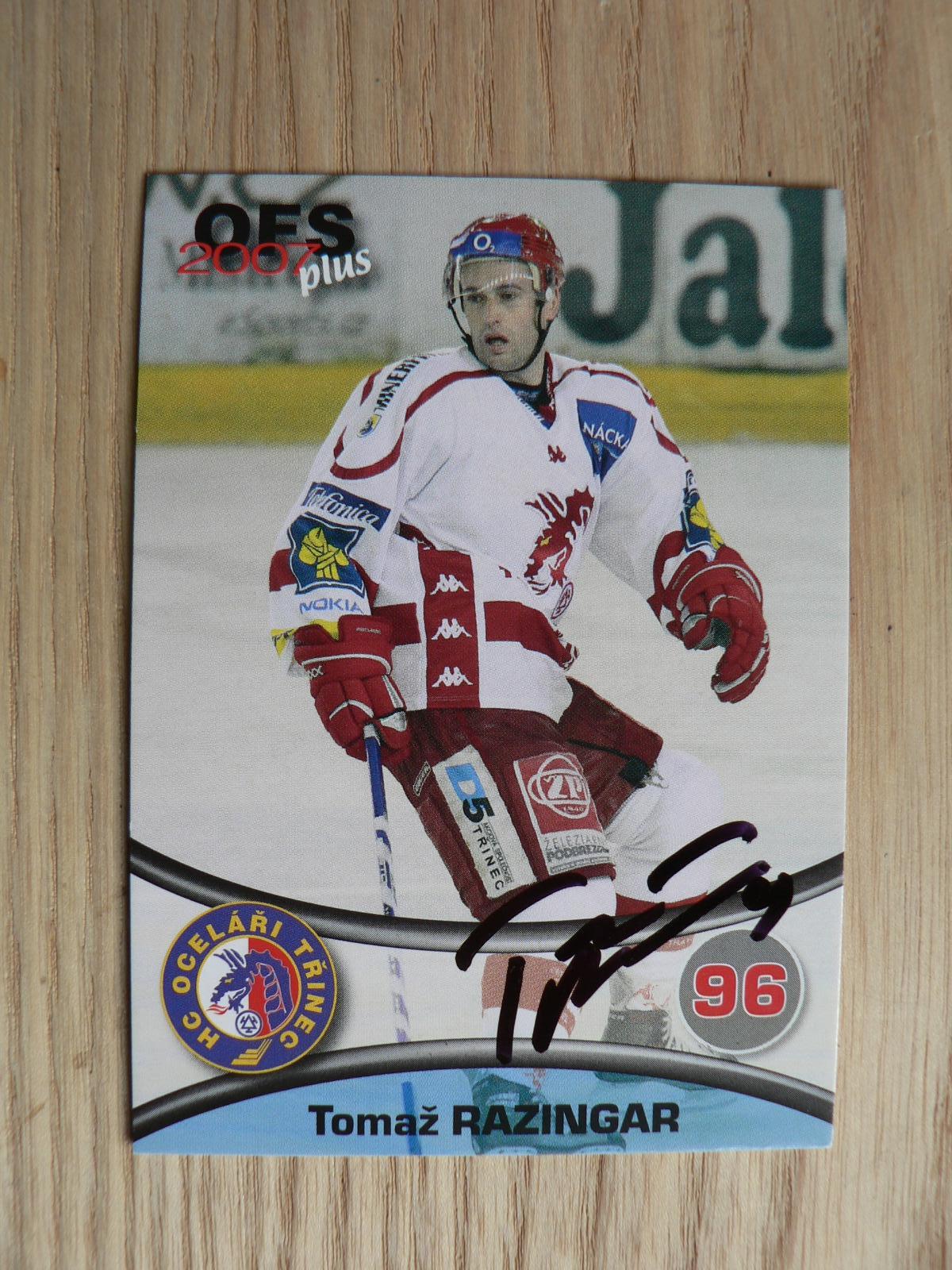 Razingar Tomaž- Třinec / OFS 2006-07 (podpísaná) - Hokejové karty
