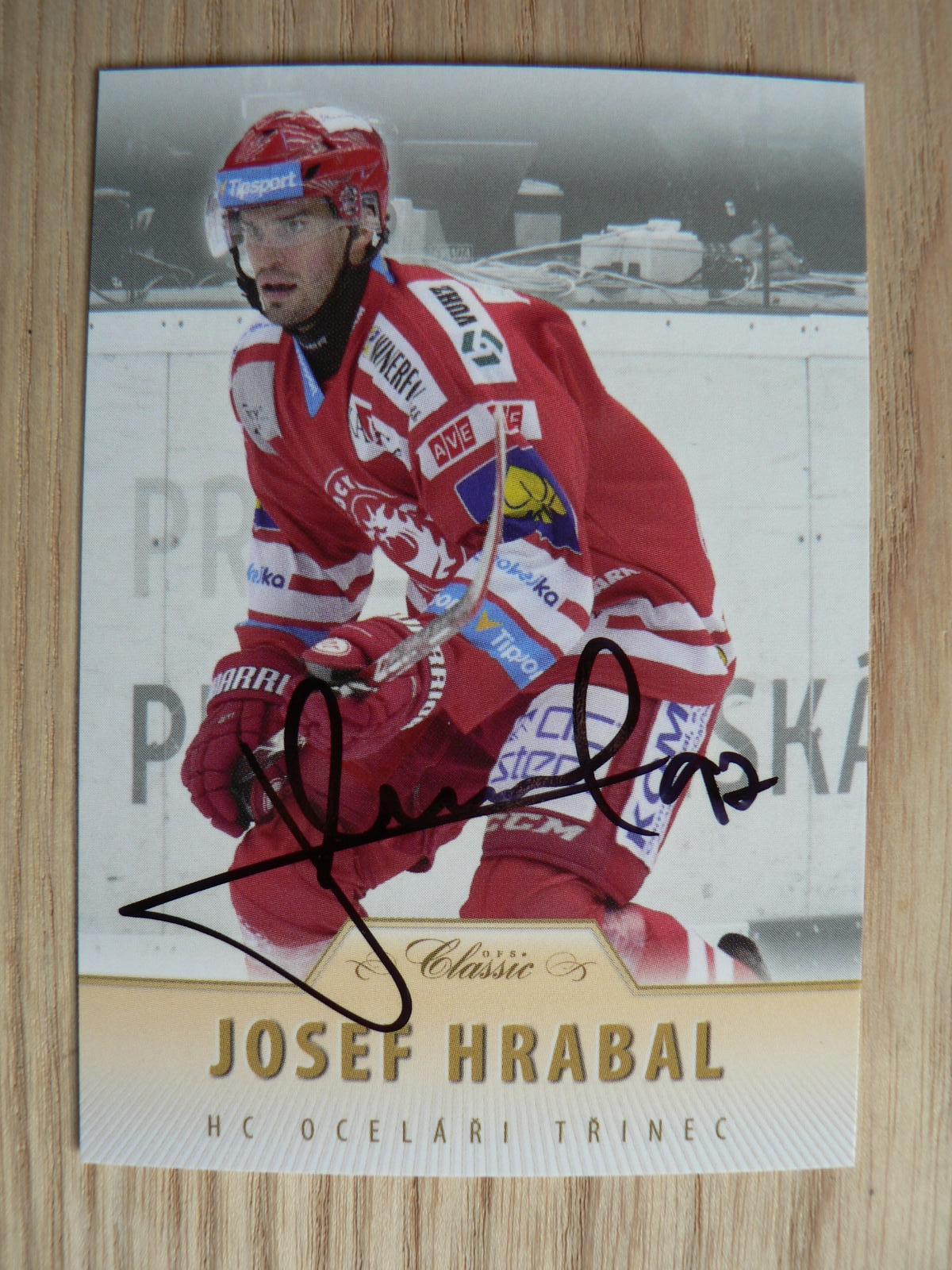 Hrabal Josef - Třinec / OFS 2015-16 (podpísaná) - Hokejové karty