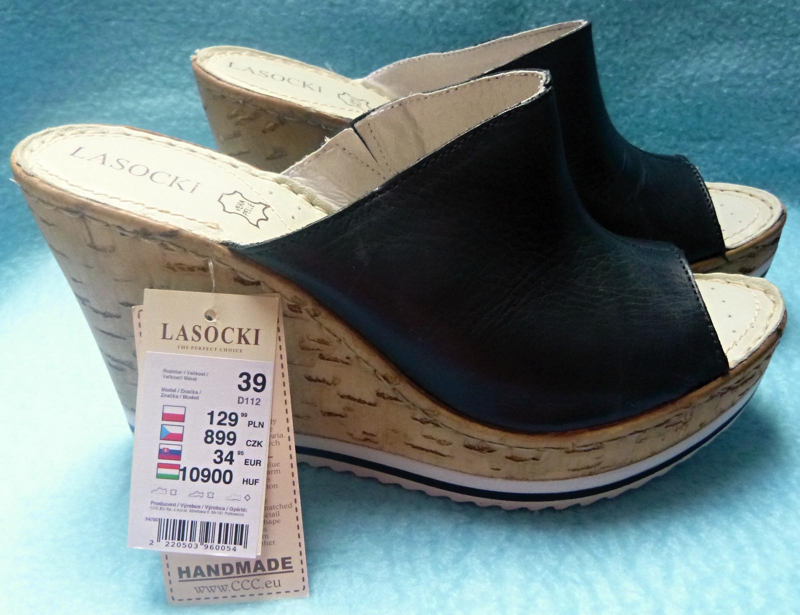 Pekné čierne šľapky Lasocki veľ. 39 - nové - Oblečenie, obuv a doplnky