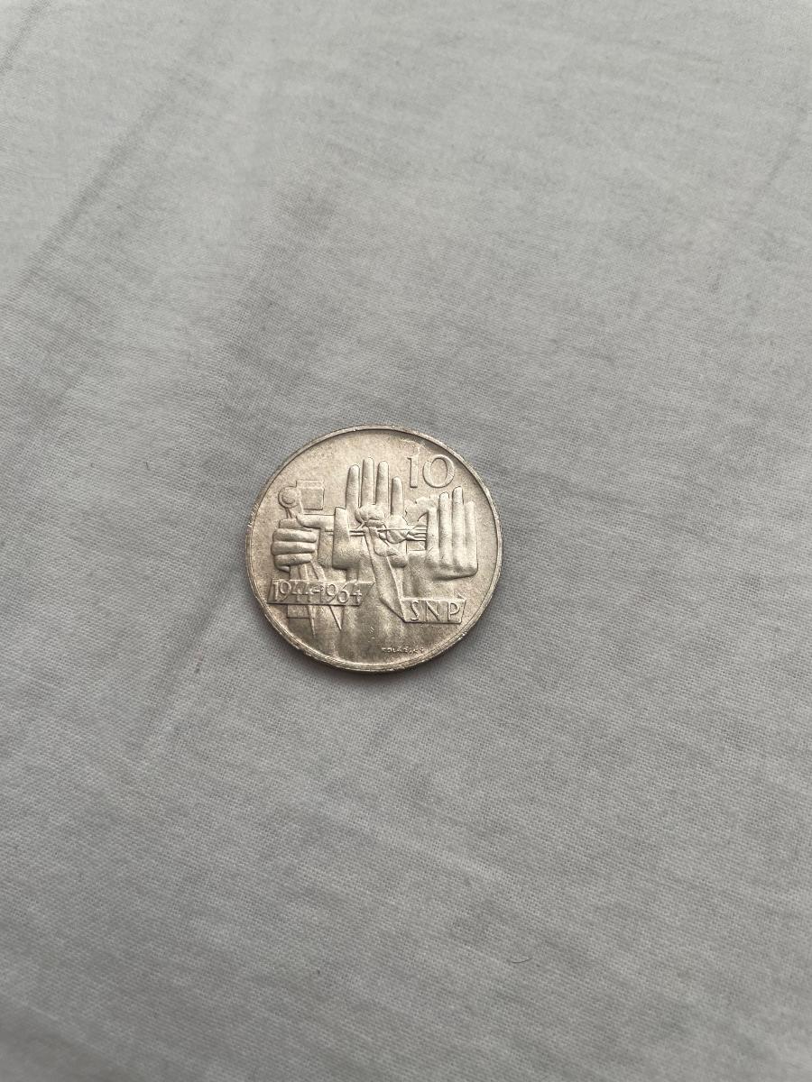 Strieborná pamätná minca 10 Kčs 1964 SNP - Numizmatika