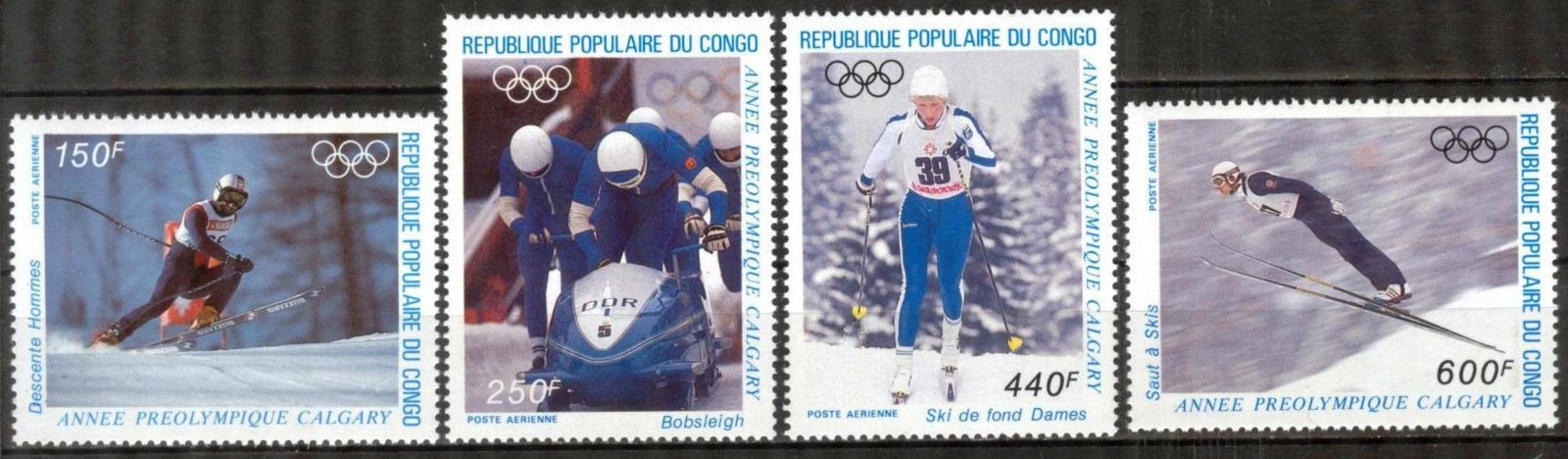 Kongo Brazzaville 1986 Známky 1056-9 ** šport Olympiáda olympijské hry - Filatelia