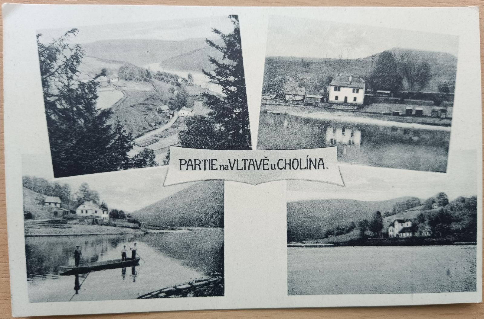 Partia na Vltave pri Cholíne - čistá pohľadnica - Pohľadnice miestopis