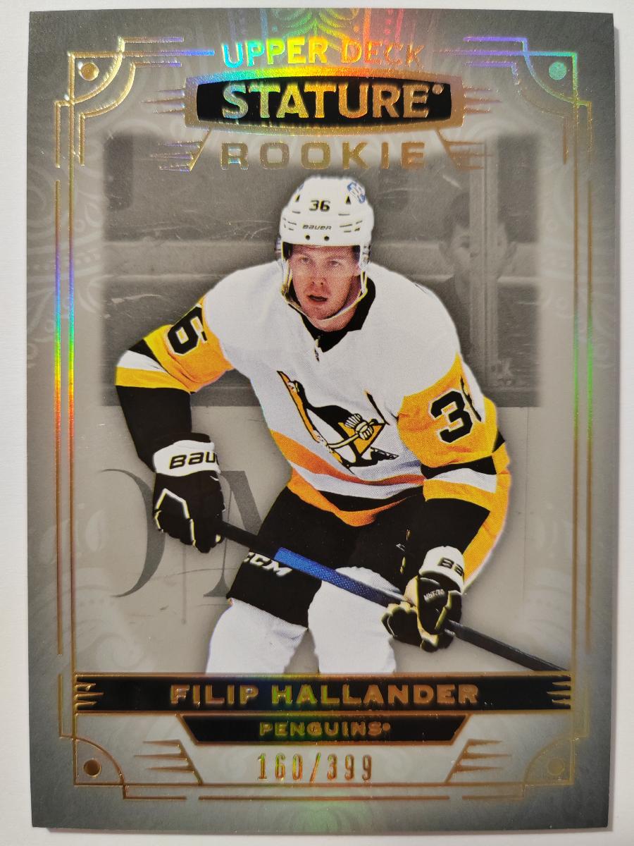💥 STATURE ROOKIE Filip Hallander - Pittsburgh Penguins 160/399 💥 - Hokejové karty