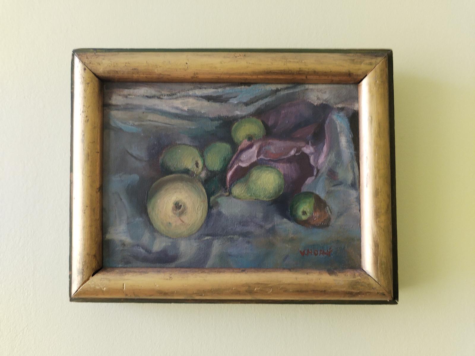 WILLY HORNY Zátišie s ovocím 1957 olej na doske - Umenie