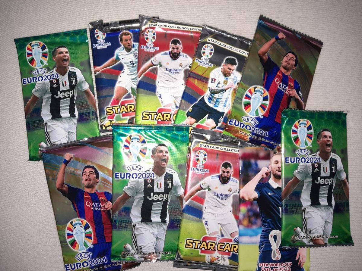 Futbalové kartičky 10 balíčkov po 8 kartách - Hračky