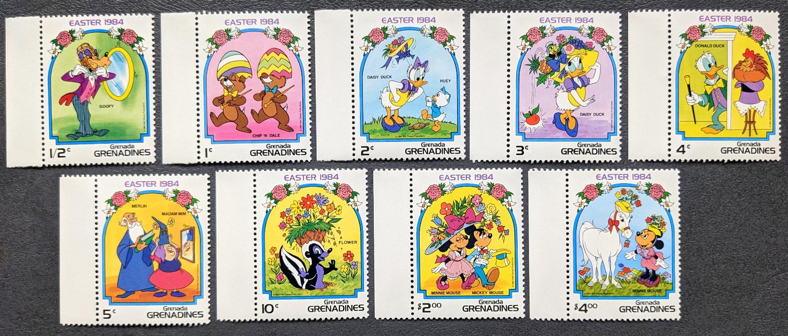 Disney Grenadines detské, kompletná séria 9ks známok - Známky