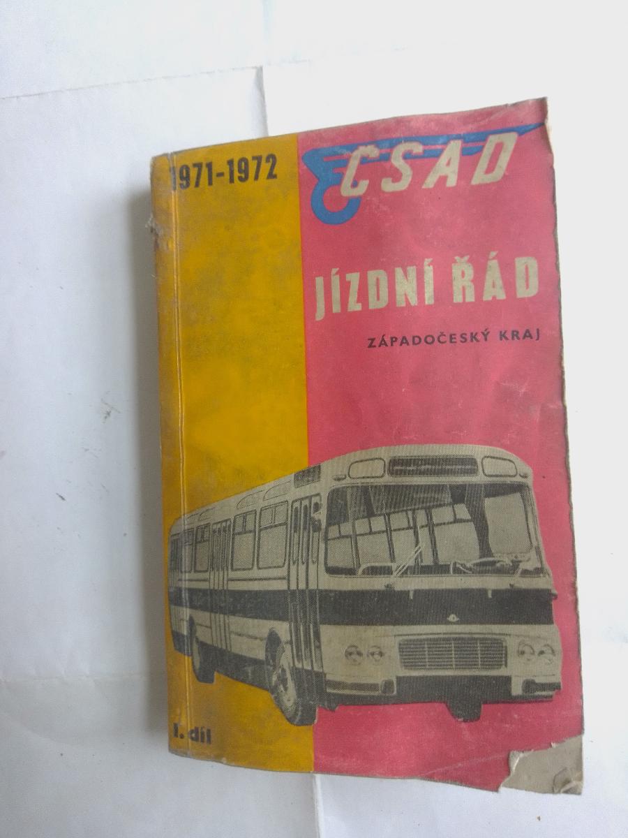 Cestovný poriadok ČSAD 1971-1972 Západočeský kraj + súbor dokladov a cestovných lístkov - Ostatné zberateľské predmety