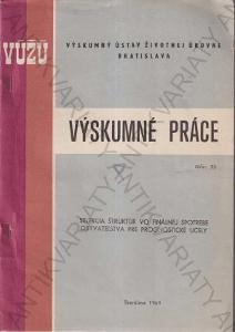 Výzkumné práce - č. 33 Bratislava 1969