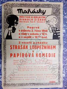 Maňásky - Městské a oblastní divadlo Žižkov plakát