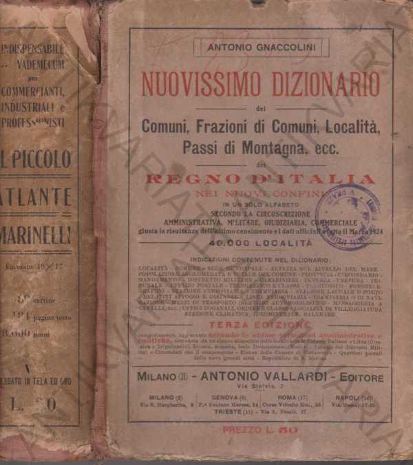 Nový slovník talianskeho kráľovstva Gnaccolini 1923 - Knihy