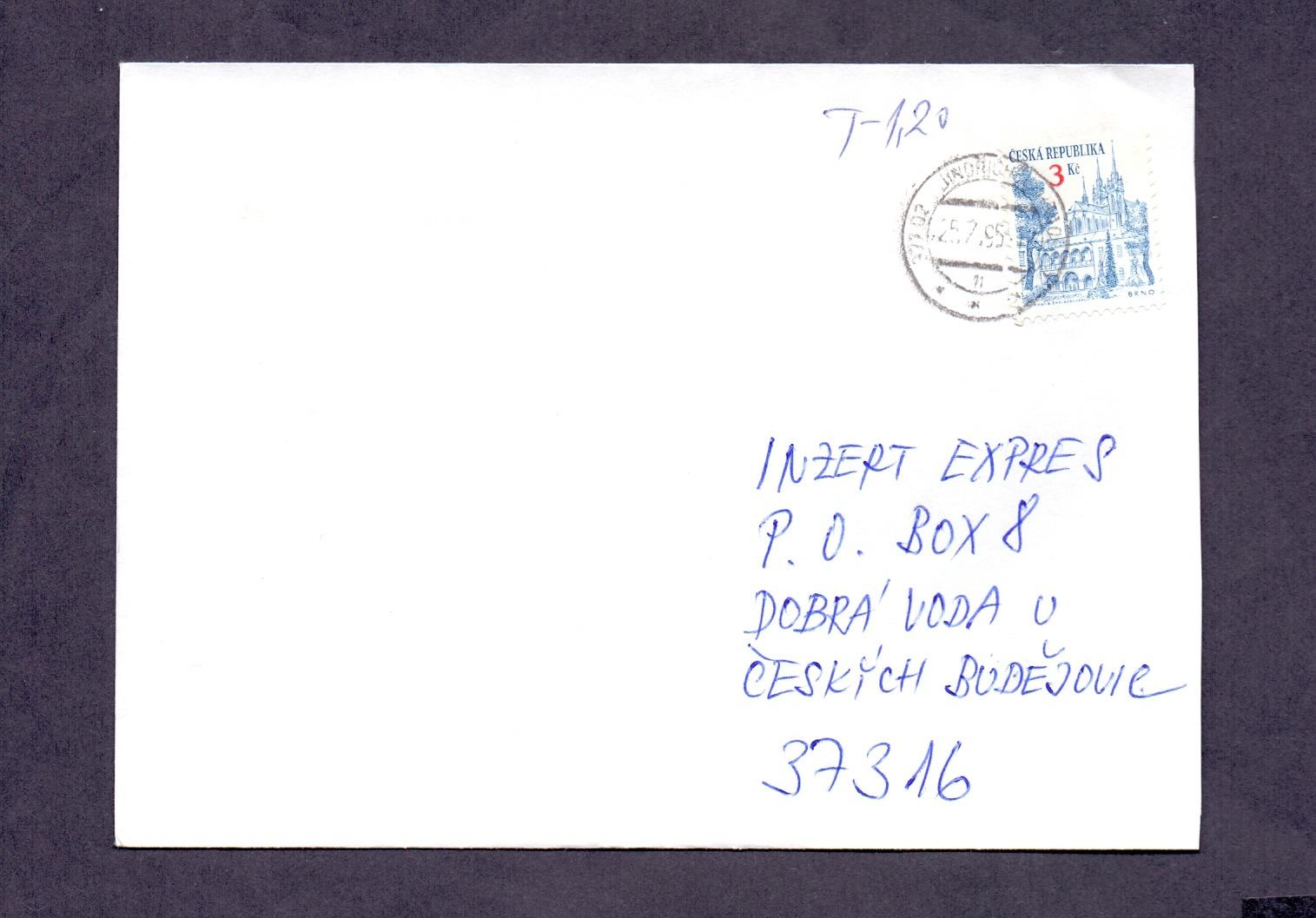 SR, J.Hradec, 25.7.1995, T-1,20 - Filatelia