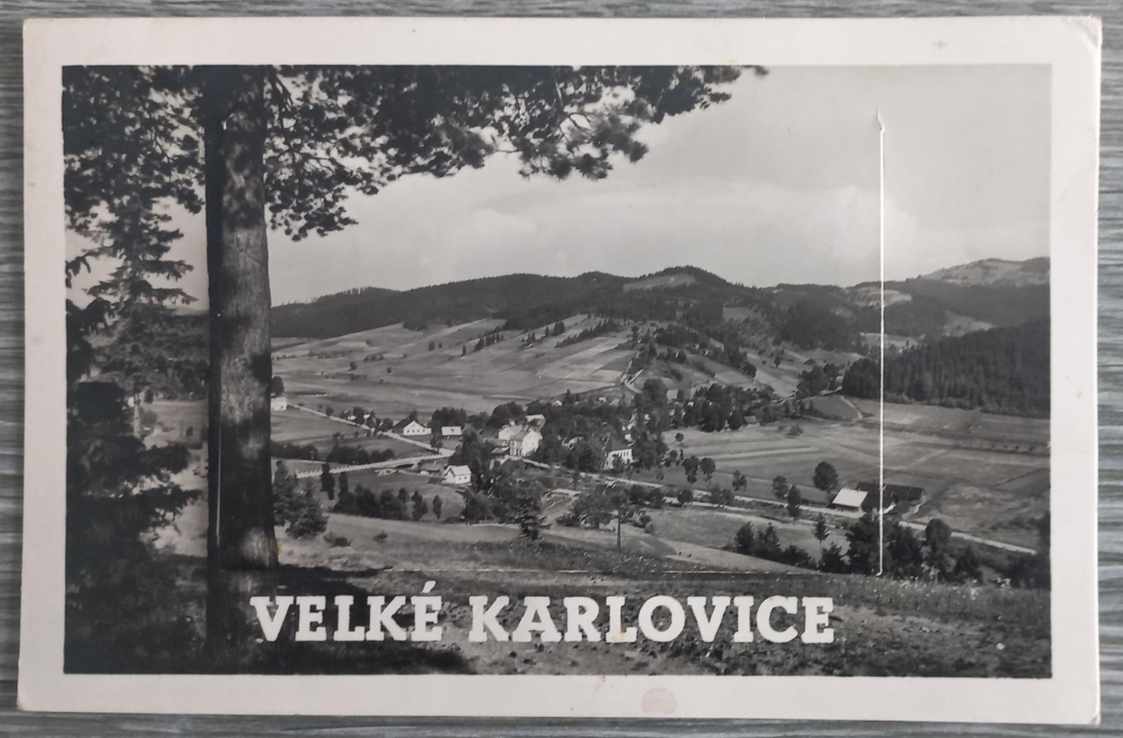 Veľké Karlovice - leporelo - pekné zábery - Beskydy chaty - 1942 - Pohľadnice miestopis