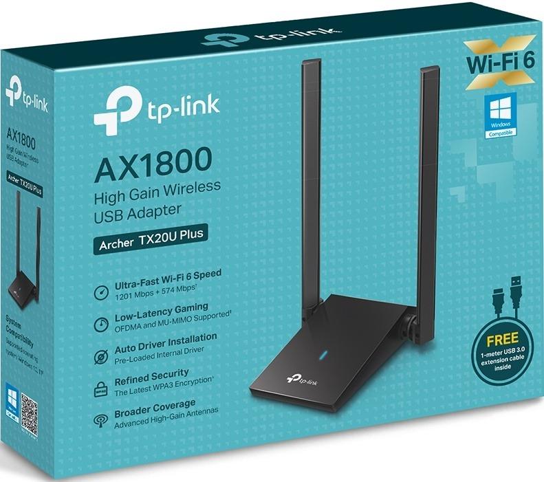 WiFi 6 adaptér TP-LINK Archer TX20U Plus USB AX1800, jnový, september 2025+ - Komponenty pre PC
