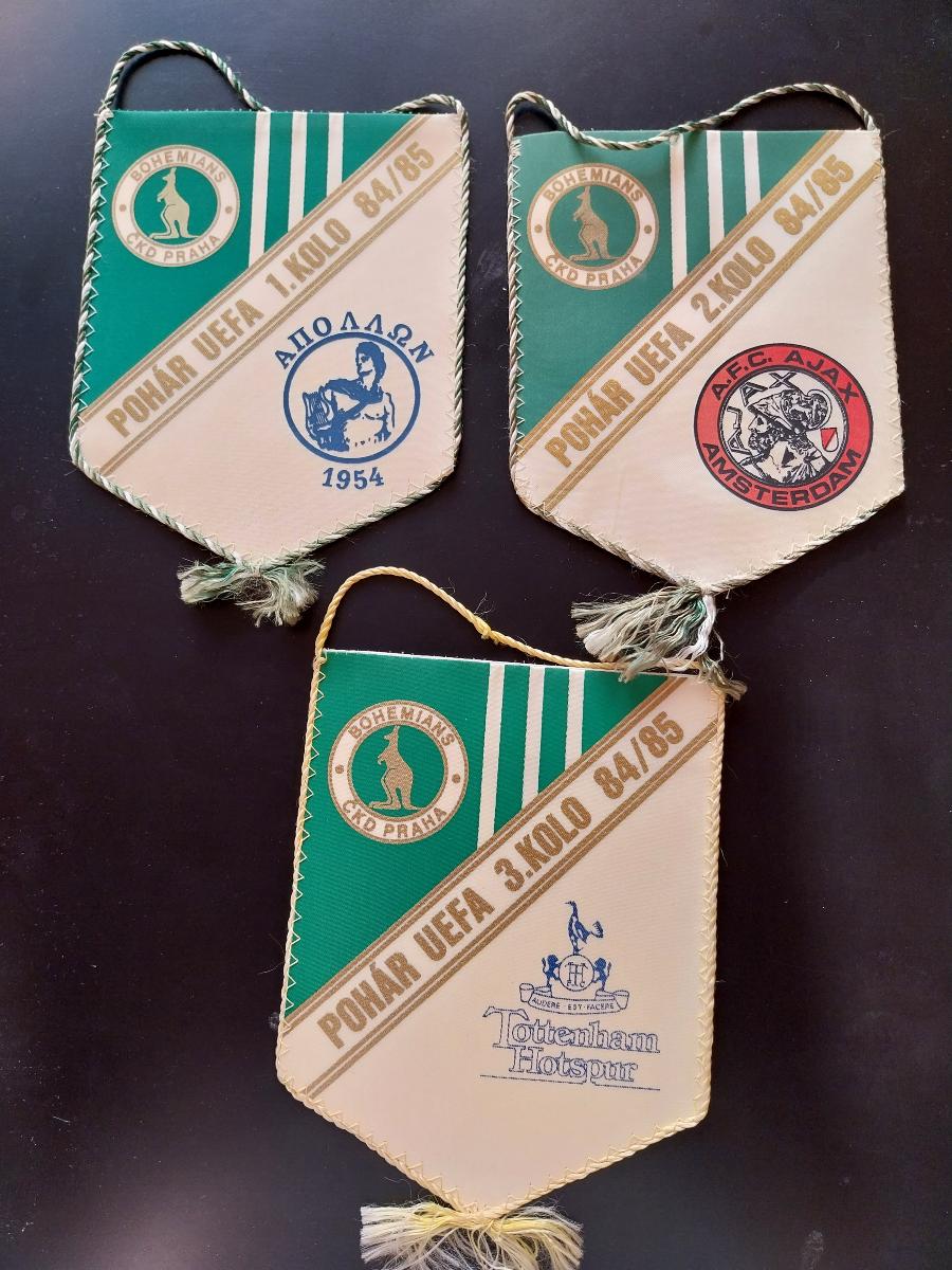 Pamätné vlajočky Bohemians Praha pohár UEFA1984/1985 - Zberateľstvo