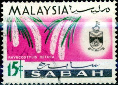 SABAH - MALAYSIA - býv. britská kolónia - 1965 - Orchidey - Známky