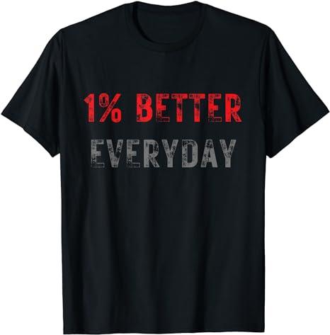 Tričko 1% Better Everyday-nápis v čiernej farbe vel.L - Pánske oblečenie