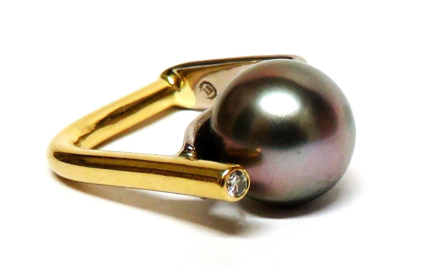 Dizajnový prsteň/tahitská perla+dia/18 k./11,7gr./vel.55/ TOP!!! - Šperky