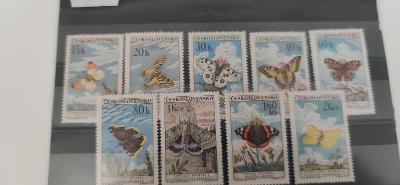 Československo 1961 motýle 1217 - 1225 **