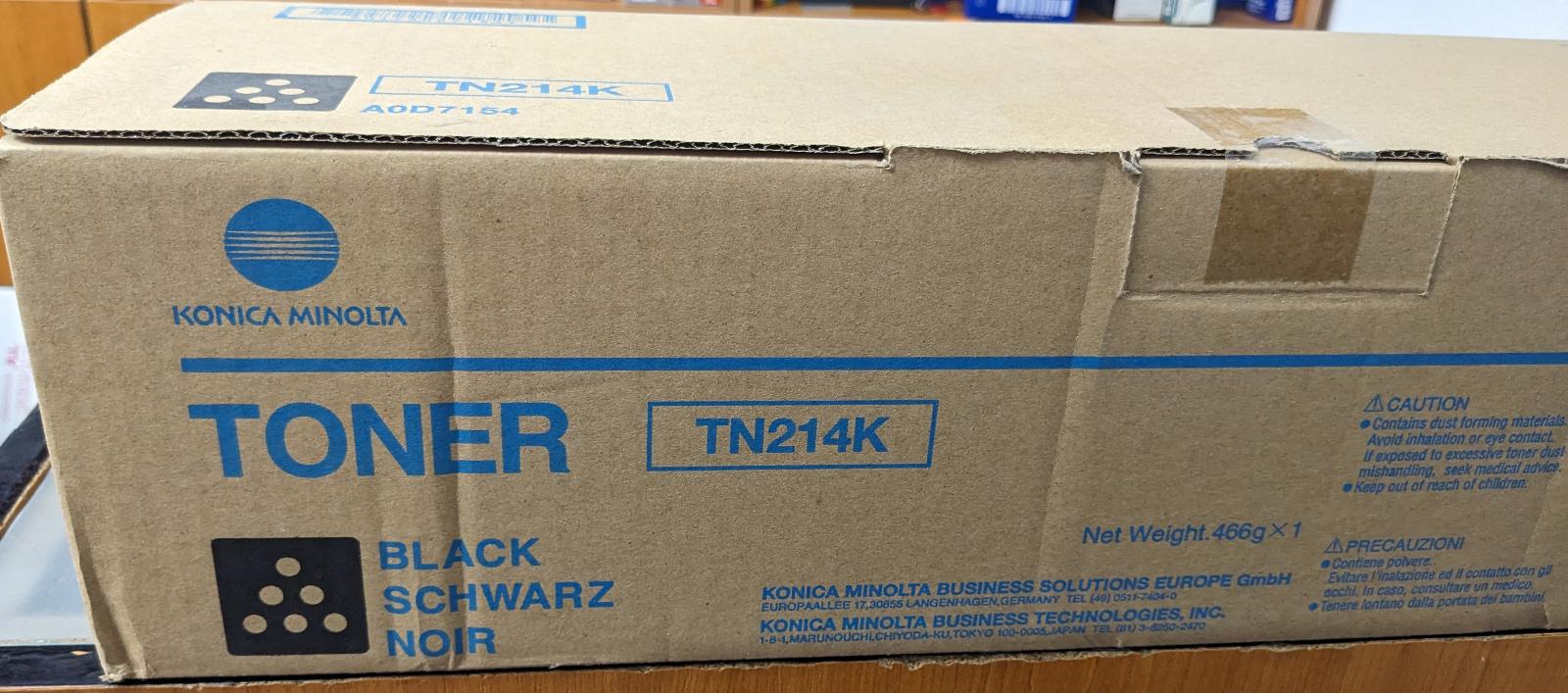 Konica Minolta TN214K, TN-214K, A0D7154 (toner originálny), čierny - Tlačiarne, príslušenstvo