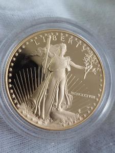 1 OZ Zlatý 50 dolárov 1988-W "American Gold Eagle"