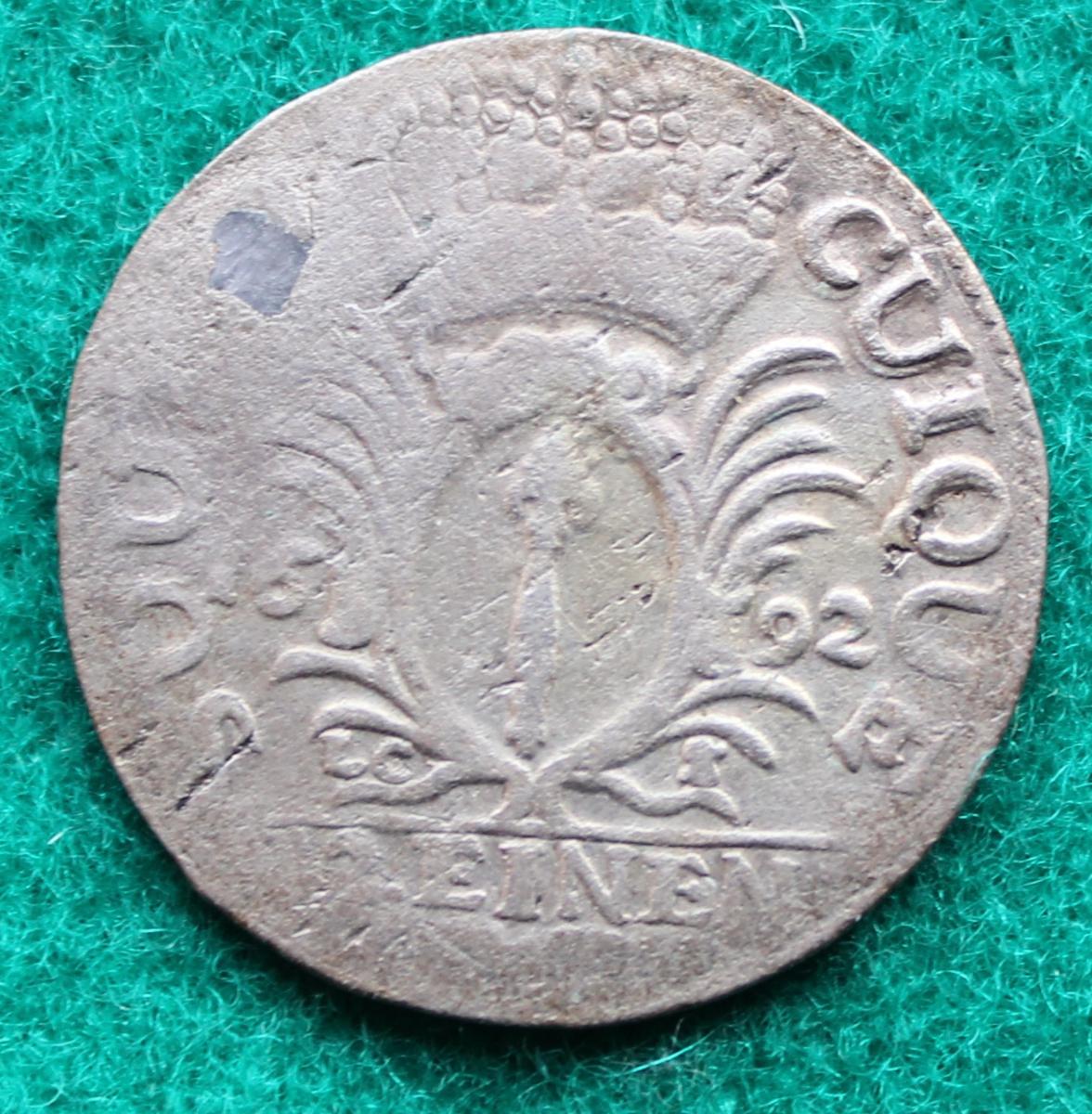 Staronemecká strieborná minca r.1692-LCS - Numizmatika
