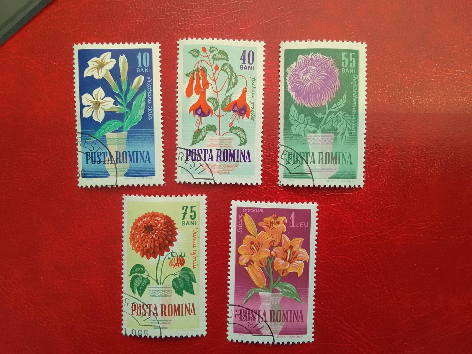 Rumunsko séria flora - Známky