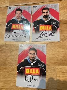 Autogram - Hokej - HC Sparta Praha - LOT 3 podpísaných klubových kariet