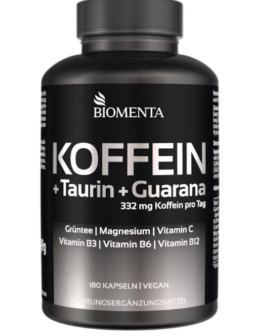 BIOMENTA Kofeín + Taurín + Guarana - 180 kapsúl - Lekáreň a zdravie