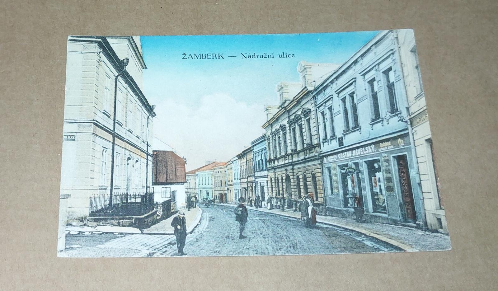 Žamberk - Nádražní ulice - Pohľadnice miestopis