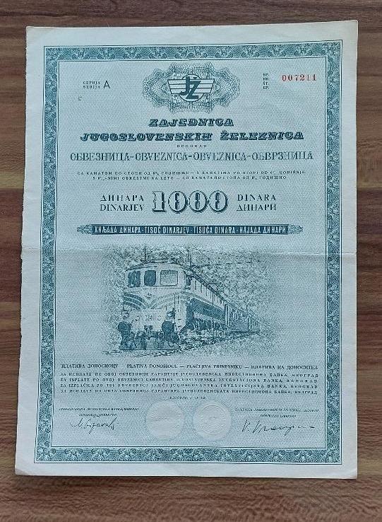 Juhoslávia dlhopis 1000 dinara 1969 - Zberateľstvo