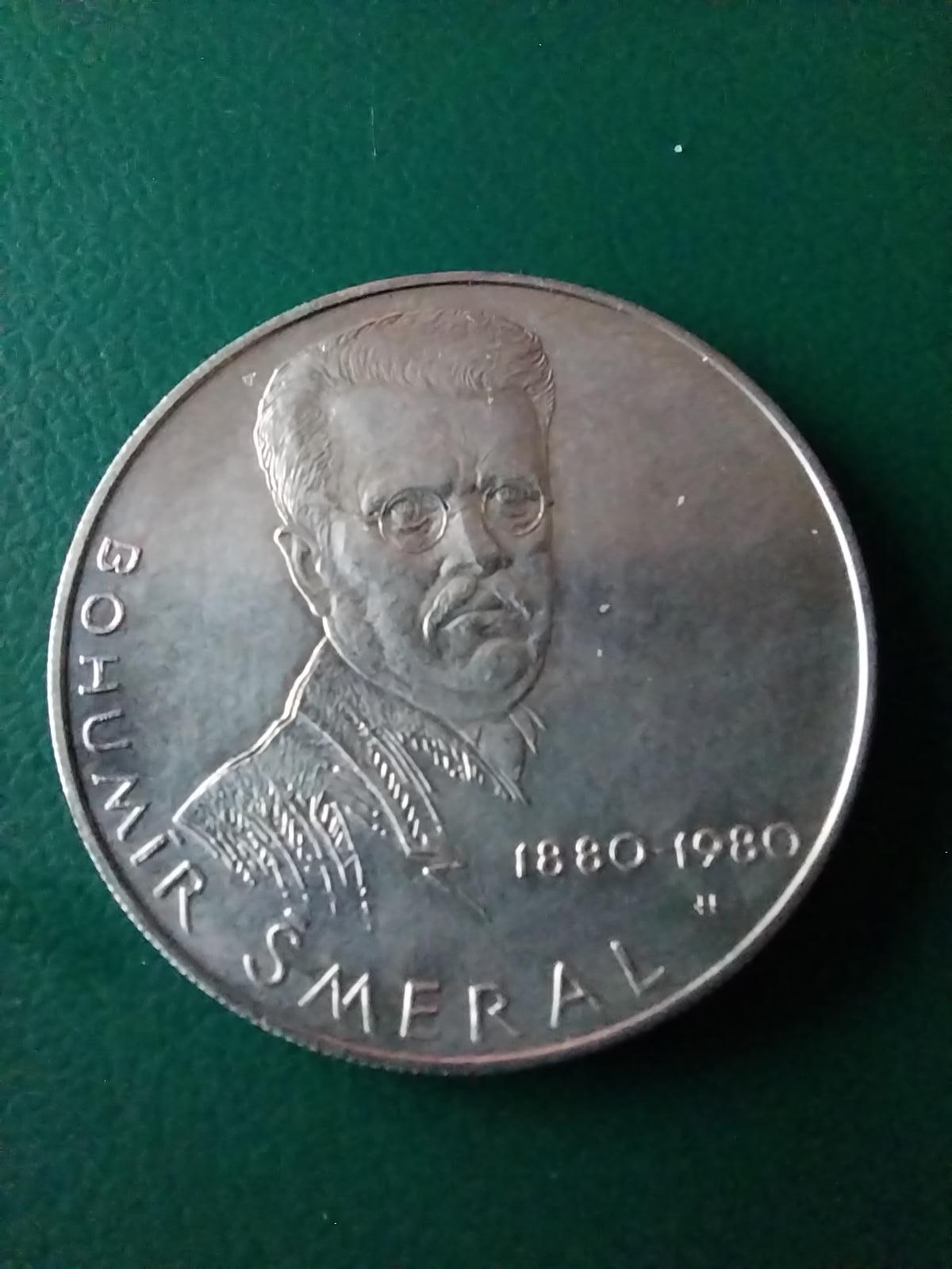 Strieborná pamätná minca 100 kčs 1980 Bohumír Šmeral - LUXUS stav - Numizmatika