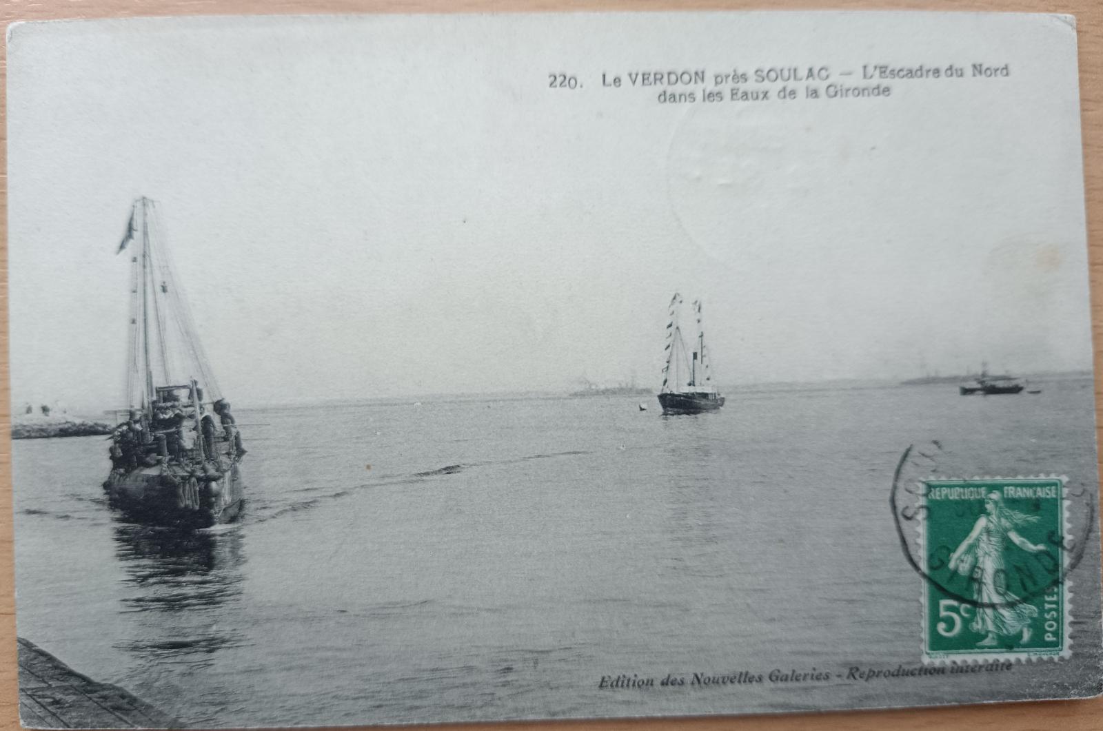 Pohľadnica lodí odoslaná na Gibraltár - Pohľadnice