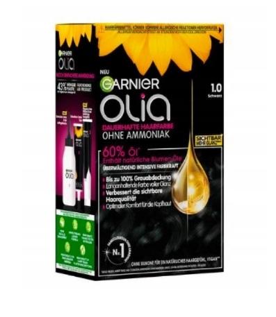 Farba na vlasy Garnier Olia 1.0 schwarz (čierna) - Kozmetika a parfémy