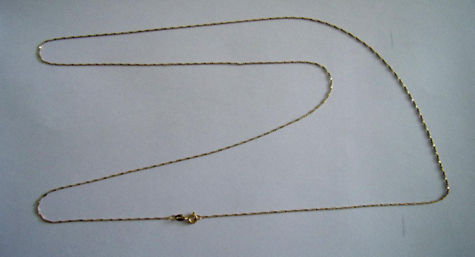 jemná retiazka - pozlátené striebro 85cm - Šperky
