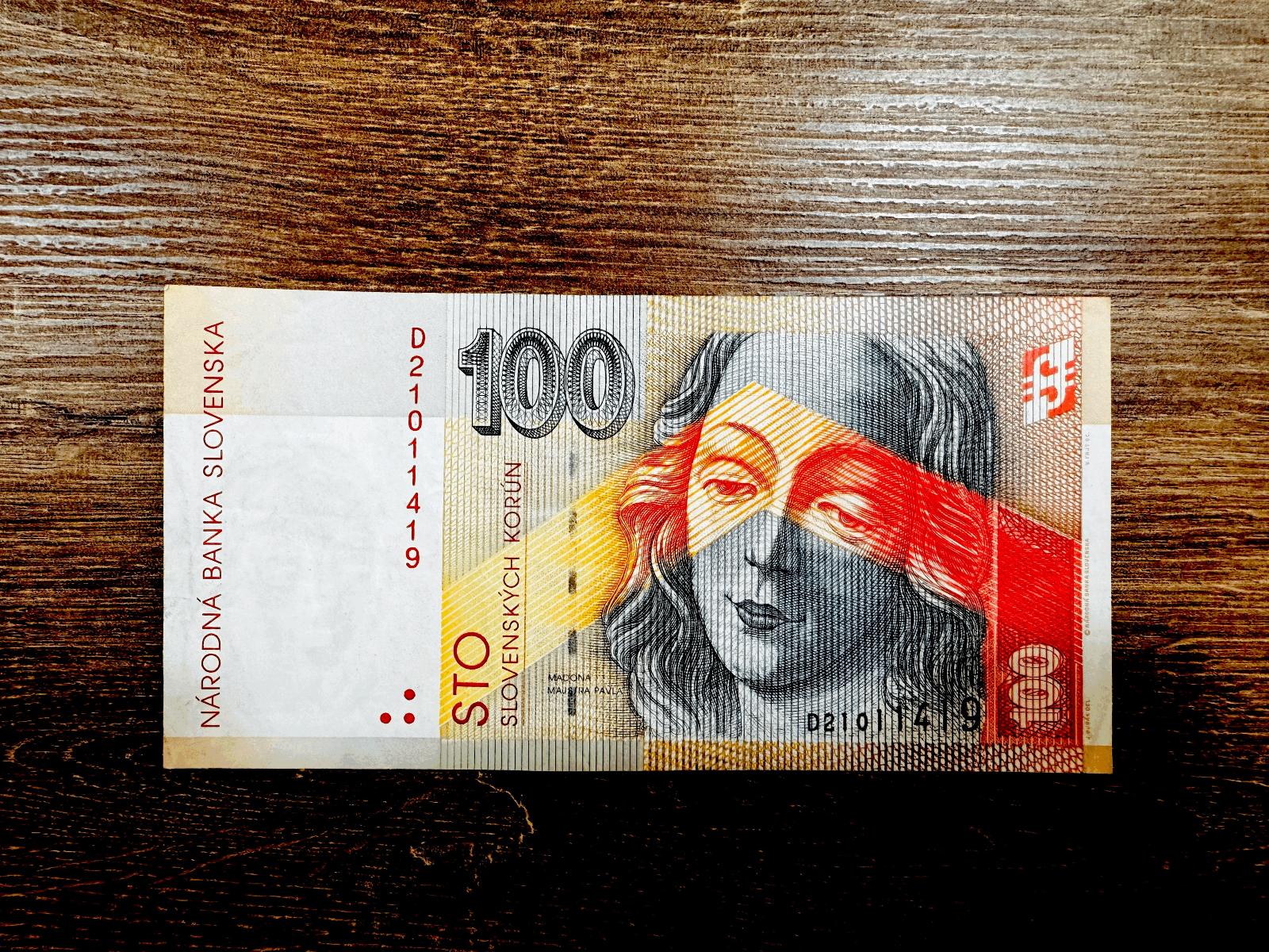 Slovensko, 100 korun 1993, seria D, EF - Bankovky