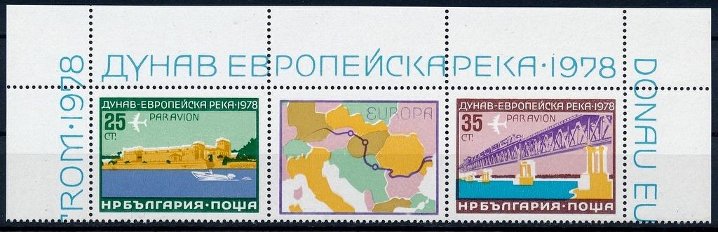 Bulharsko 1978 ** /Mi. 2652-3 kupón , komplet , mosty , /BL/ - Známky