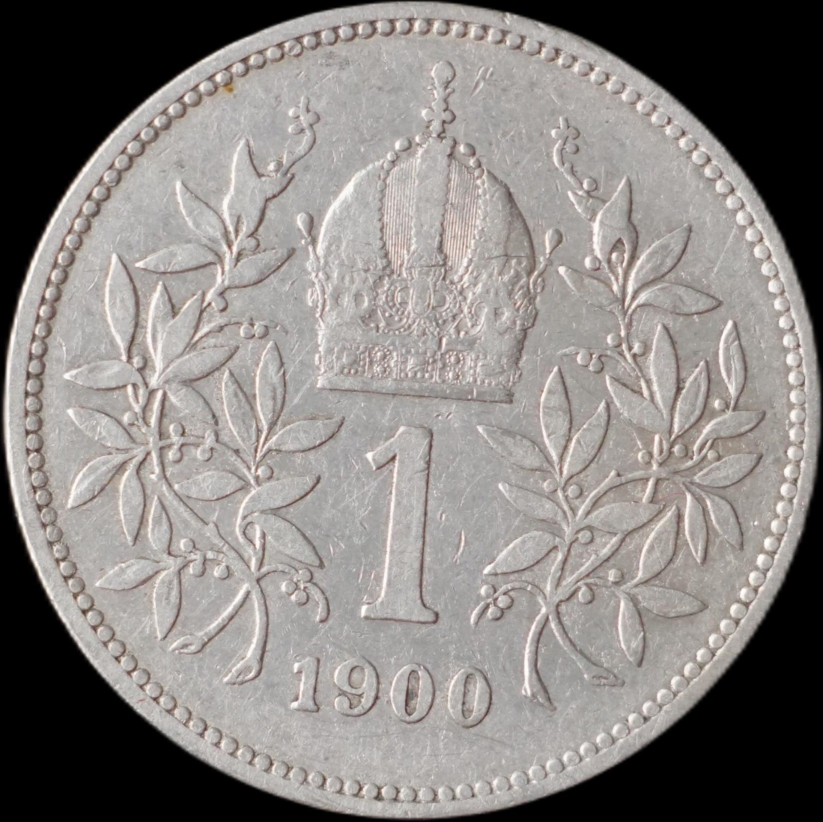 Rakúsko-Uhorsko - 1 koruna 1900 - strieborná minca - Numizmatika