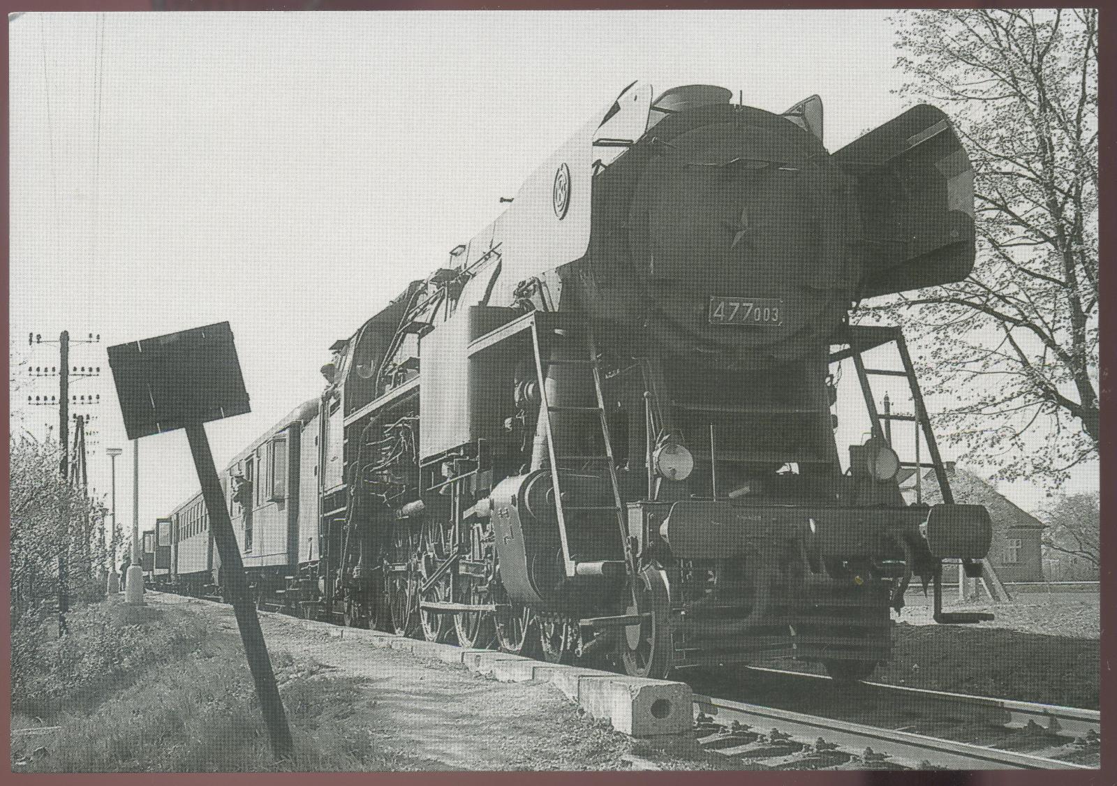 Parná lokomotíva 477.023 Bystrovany 1974 - Pohľadnice