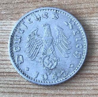 50 Reichpfennig 1942-E Nádherný🎆 - Numizmatika